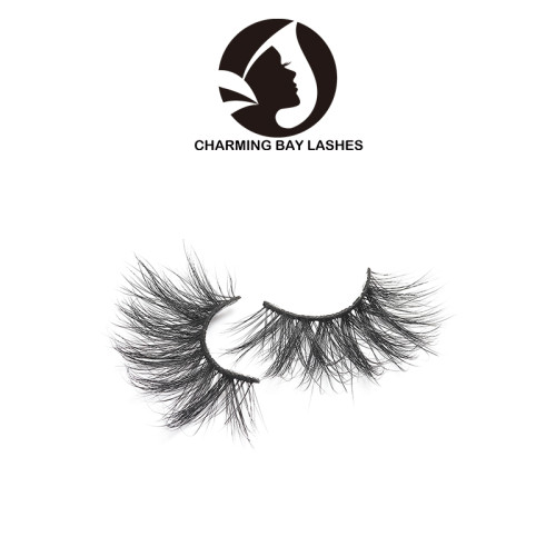 25mm lash strip 3d mink eyelash and custom package wholesale black 3d الفاخرة رموش المنك