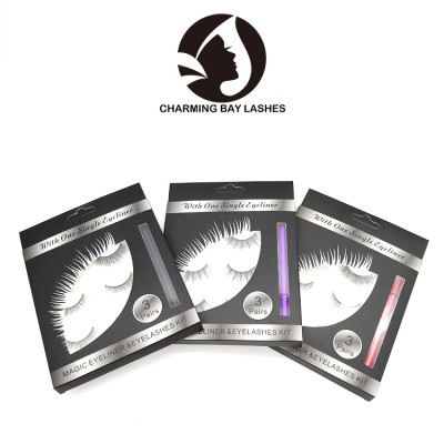 mink lashes and packaging 2020 new 3d mink eyelashes magic eyeliner glue with customized logo