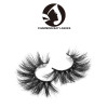 natural looking mink lashes with packaging box private label flat mink strip eye lashes