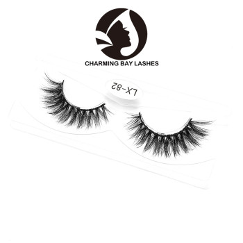 private label synthetic real siberian 3d mink fur own brand strip lashes