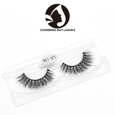 custom package 3d mink fur eyelashes strip lashes 3d mink layered eyelashes natural
