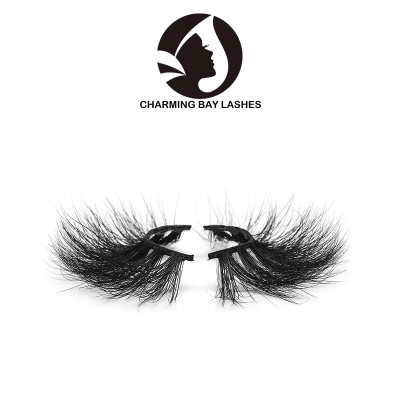 5d hand made 3d mink high quality eyelashes with own logo 5d eyelash strip wholesale