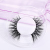 no logo 3d soft mink transparent band unique eyelashes with custom packaging