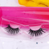 3d mink eyelashes with eyelash packaging box free sample fake eyelashes