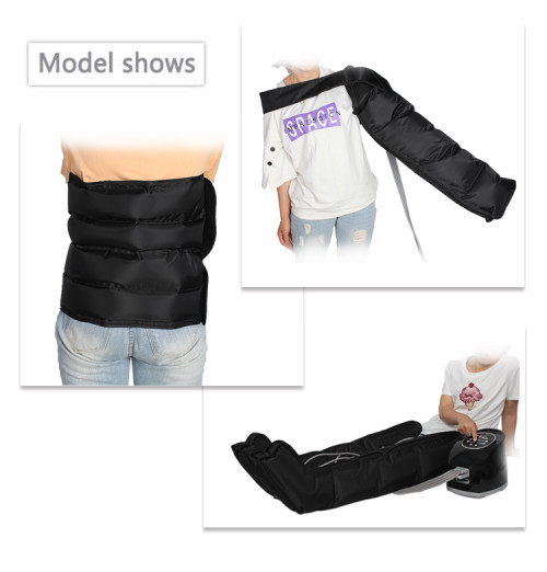 Air compression massage with leg, arm, waist cuffs for facilitating blood and lymph drainage circulation