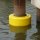 Polyurethane Coated Foam Filled Floating Donut Fenders on Poles for Ship Guarding