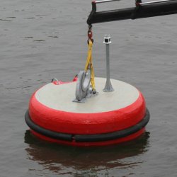 PIANC Marine Mooring Equipment EVA Floating Foam Mooring Buoy with Polyurethane Coating Skin