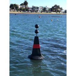 Ultrahigh Molecular Weight Polyethylene Isolated Danger Mark Buoy