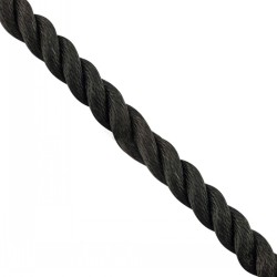 Black Twisted 3-Strand Polypropylene Rope