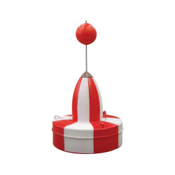 Ultrahigh Molecular Weight Polyethylene Red and White Stripes Safe Water Mark Buoy