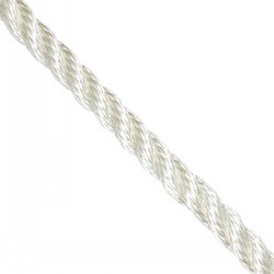 WhiteTwisted 3-Strand Polyster Rope