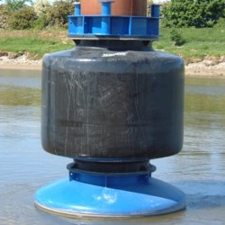 Polyurethane Coated Foam Filled Floating Donut Fenders on Poles for Ship Guarding