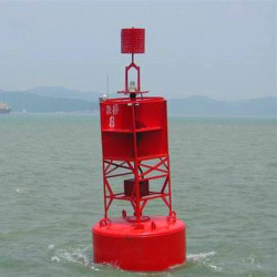 Ultrahigh Molecular Weight Polyethylene Ocean Lateral Mark Buoy With Hexagonal Aluminium Tower