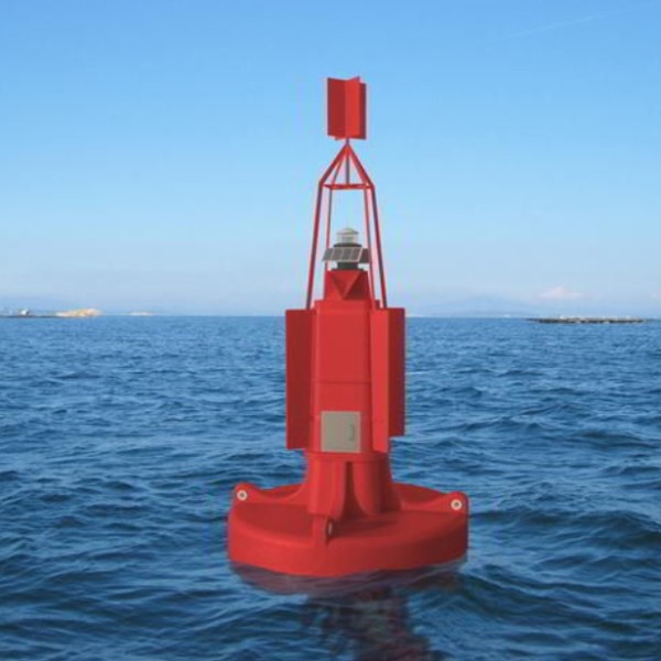 Ultrahigh Molecular Weight Polyethylene Red and White Stripes Safe Water Mark Buoy