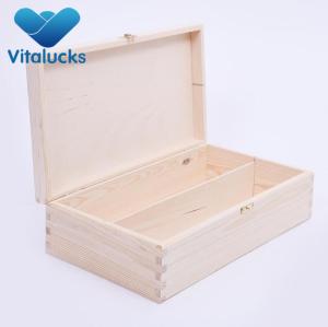 Customized unfinished pine wooden wine box