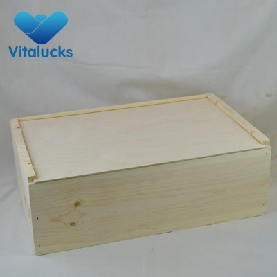 Custom made painting wooden wine box for packing