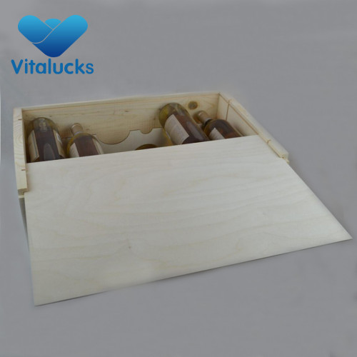 Custom made painting wooden wine box for packing