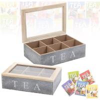 High quality wooden tea box with transparent window