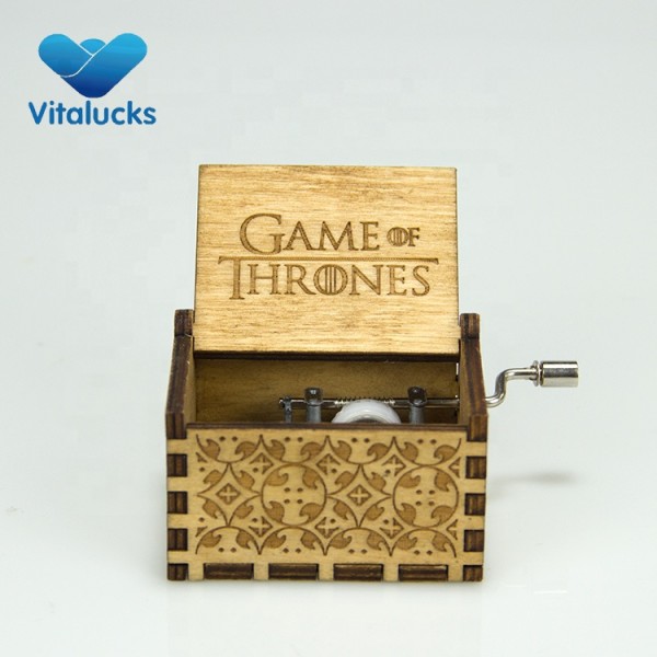 Cheap small wooden crafts christmas gift music boxes