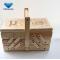 Factory price sewing storage tool wooden sewing box with handle