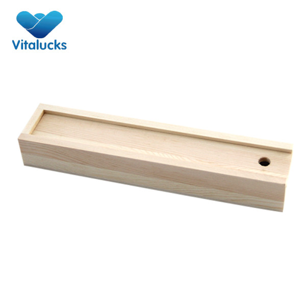 Wholesale sliding wooden pen gift box including pencils and sharpner
