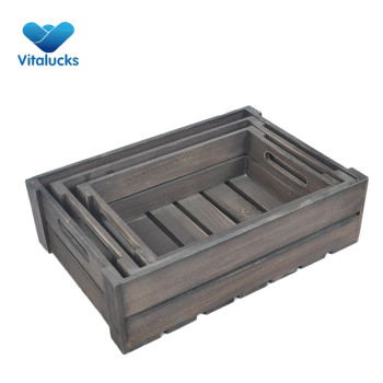 Cheap wooden crates wholesale 3 sizes