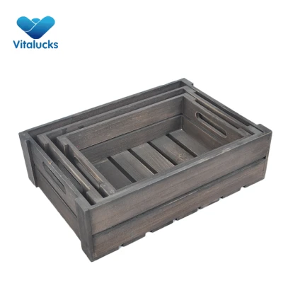 Cheap wooden crates wholesale 3 sizes