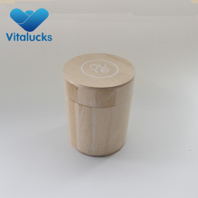 Wooden box with silk-screen printing unfinished