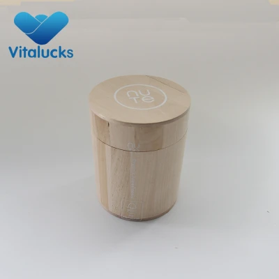 Wooden box with silk-screen printing unfinished