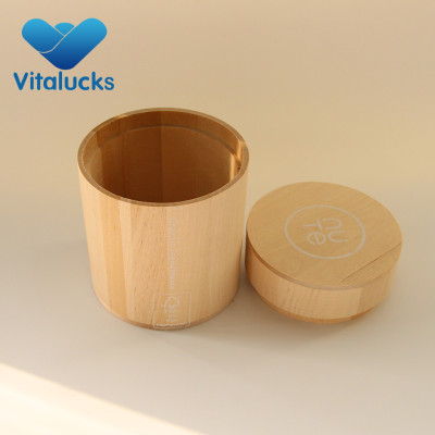 Wooden box with silk-screen printing unfinished