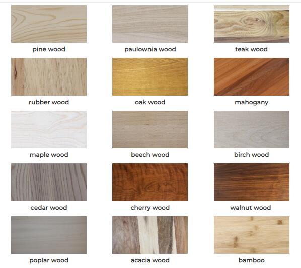 wooden types materials