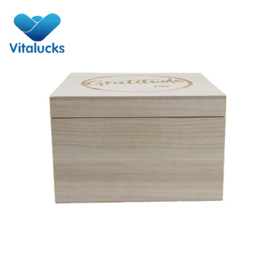 Kids wooden toy storage box paulownia material