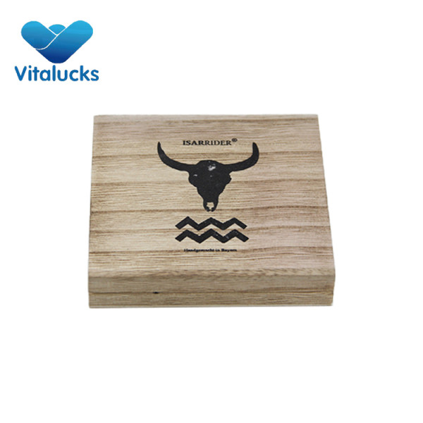 Handcraft wooden box paulownia material hinged lid