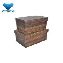 Set 2 storage wooden boxes toy nested packing
