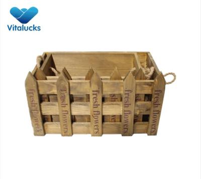 Wooden wine gift crate set 2