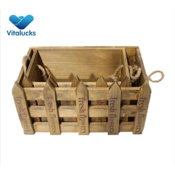 Wooden wine gift crate set 2