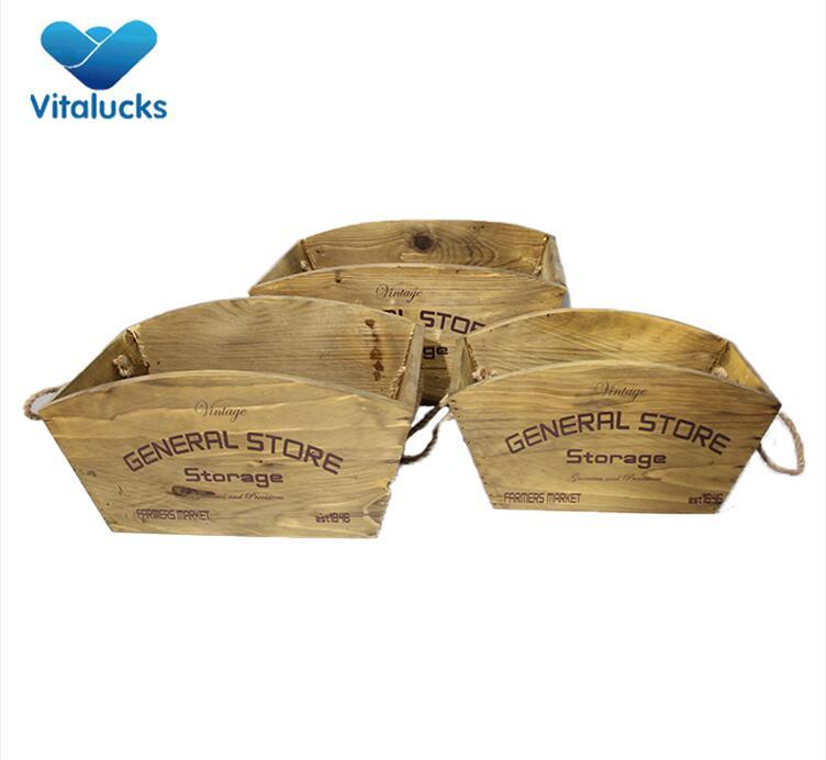 wooden flower crates