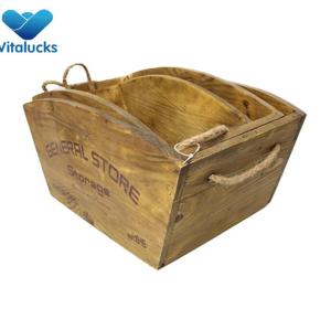 Wholesale wood wine bottle crate