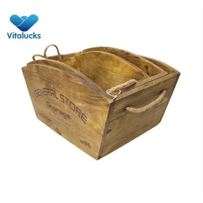 Wholesale wood wine bottle crate