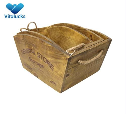 Wholesale wood wine bottle crate