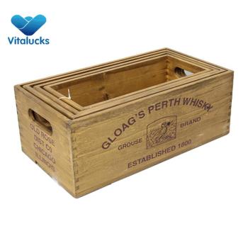 Wholesale wooden crates set 4 by manufacturer