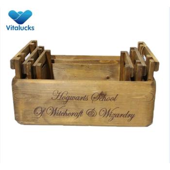 Wooden crates wholesale for birthday gift