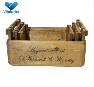 Wooden crates wholesale for birthday gift