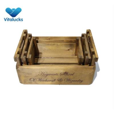 Wooden crates wholesale for birthday gift
