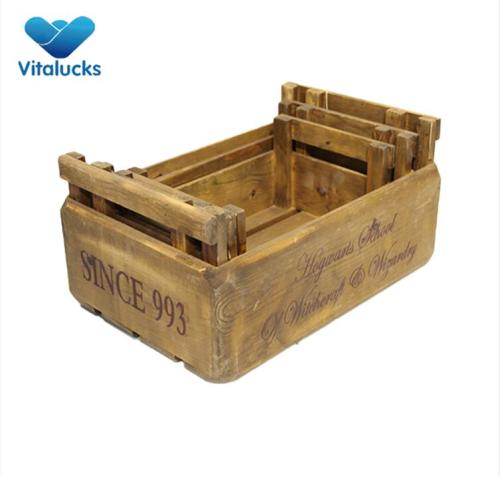 Wooden crates wholesale for birthday gift