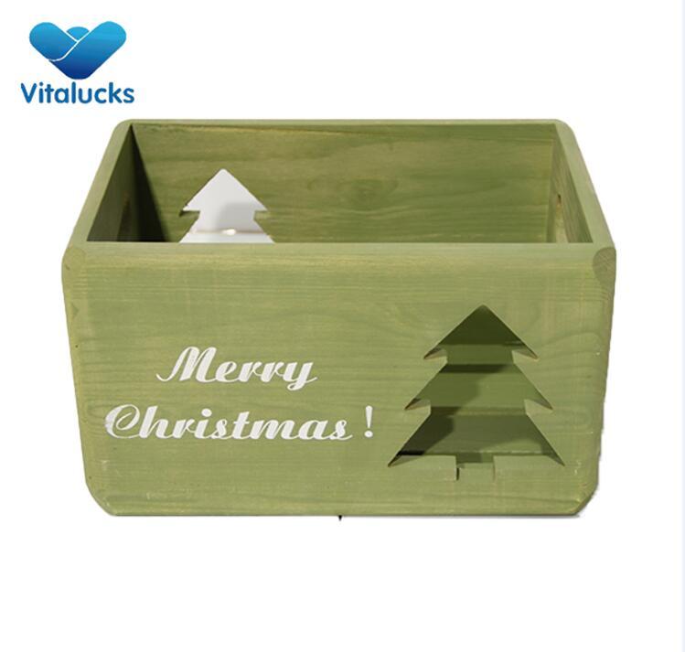christmas wooden crate