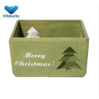 Pine wood wooden storage crate with color painting