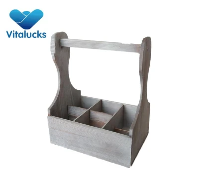 Rustic wooden wine bottle holders for 6 bottles