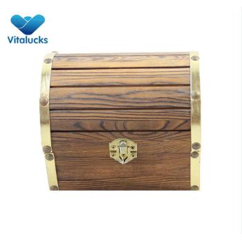 Solid wood jewelry storage box rustic color
