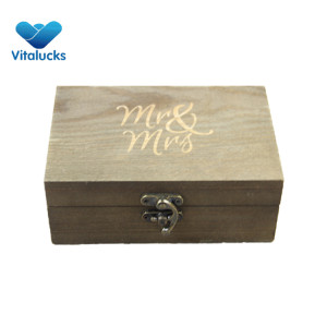 Jewelry ring storage wooden box